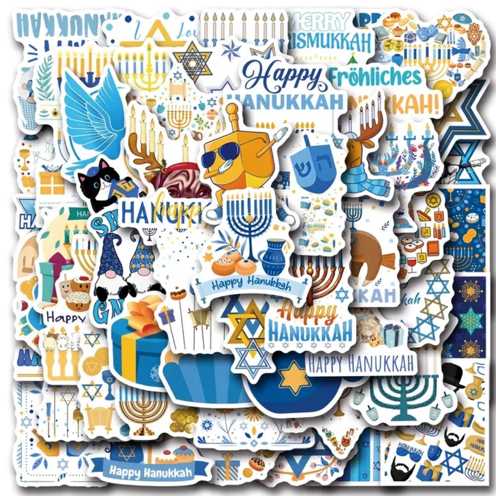 Festive Hanukkah Sticker Collection, NEW, Multicolor - Picture 4 of 6